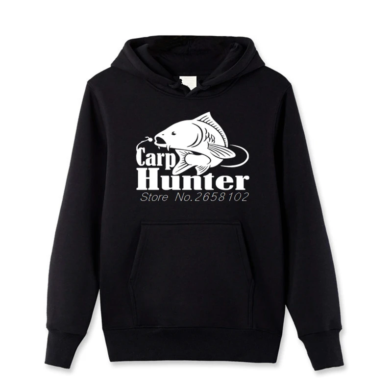 Fashion Carp Hunter Fish Print Hoodies Men Fleece Pullover Sweatshirt ... - Fashion Carp Hunter Fish Print HooDies Men Fleece Pullover Sweatshirt Man Casual Spring Autumn HooDy Streetwear