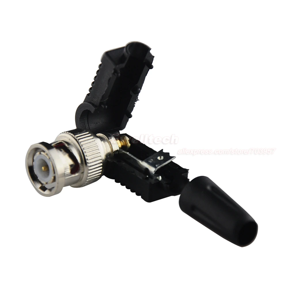 100x Solderless BNC штекер контактный RG59 Угловые Разъем для CCTV Камера|connector rg59|connector 10connector