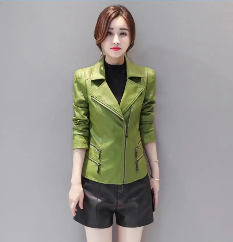 

OEAID Plus Size 3XL Leather Jacket Women Leather Coat 2019 New Women's Jackets And Coats Outerwear Short Slim Jacket Female