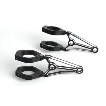 

39mm Project Black Mounted Motorcycle Headlight Mount Bracket Fork Turn Light Clamps For Yamaha Triumph Harley