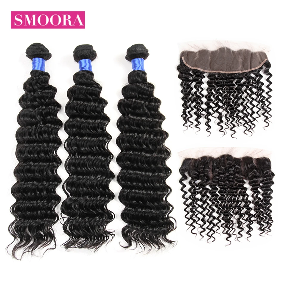 Brazilian deep wave 3 bundle with frontal