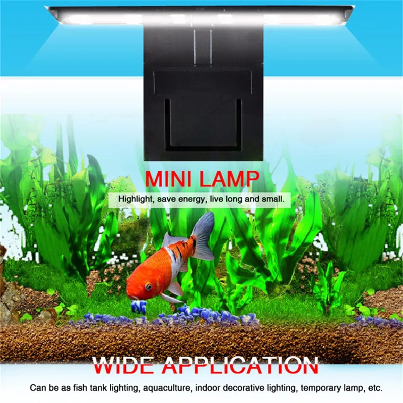 

Aquarium LED Lighting Plants Grow Light Fish Tank Waterproof Clip-on Lamp#