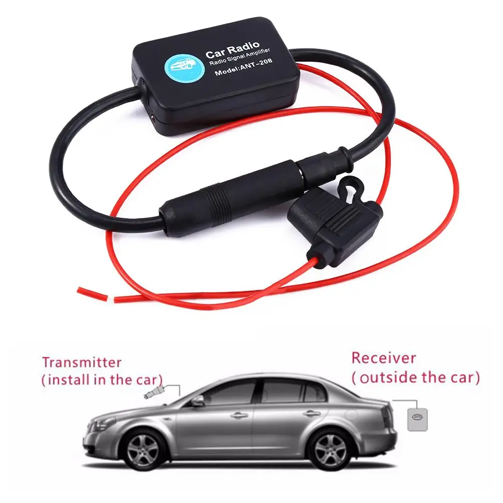 

Universal 12V Auto Car FM Radio Signal Amp Amplifier Car FM Amplifier Booster For Marine Car Vehicle Boat FM Amplifier New