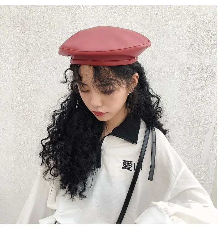 beret hats for women leather berets for women Autumn Winter beret women berets caps for women (14)