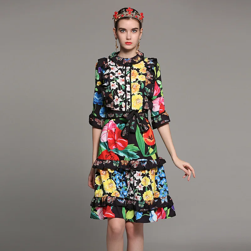 

Spring/summer 2019 new female European and American brands high-end customized wooden ear with seven-point sleeve joining OL com