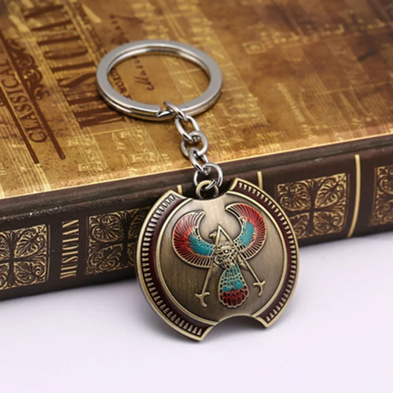 

Assassins Game Assassin's Origins Keyring Eagle Logo Pendant Necklace Keychain Charm Gift Souvenir drop-shipping