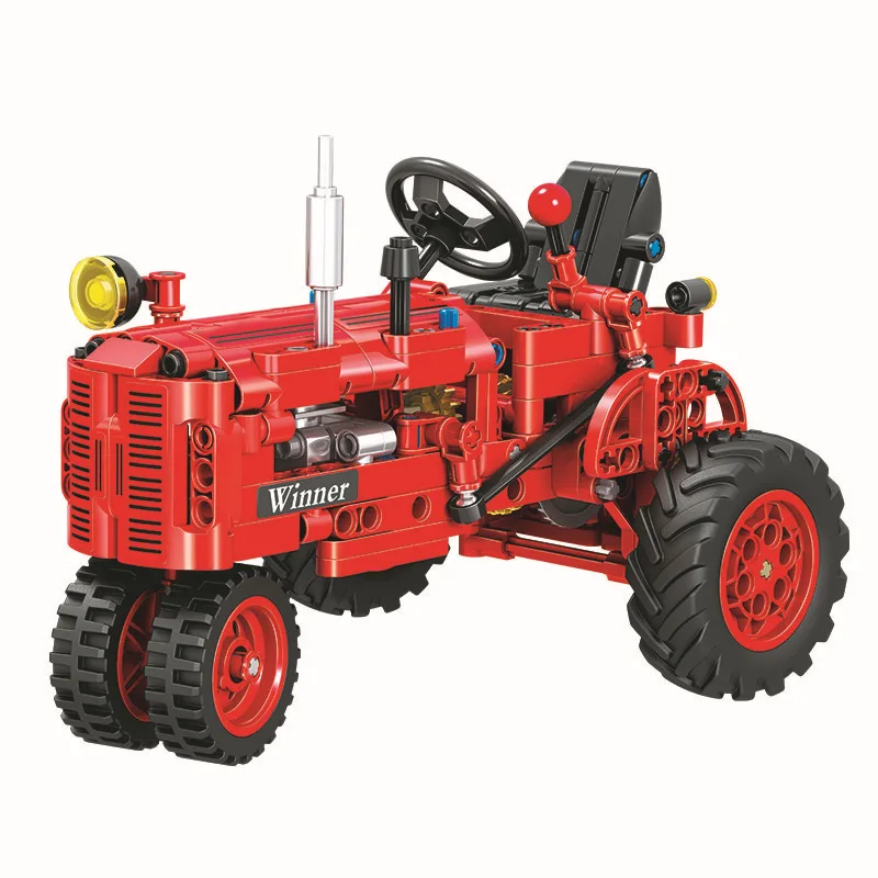 

The Classic Old Tractor Compatible Technic Model Building Blocks 302 Pcs Bricks Boy Birthday Gift Educational Toys