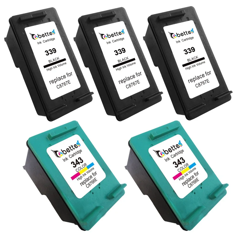 Prix pour 5PK, imprimante Cartouches pour HP 339 343 hp339 hp343 Officejet 6315 6318 K7100 K7103 K7108 Deskjet 6940 6943 6980 6980dt 6983 6988 Prix pour 5PK, imprimante Cartouches pour HP 339 343 hp339 hp343 Officejet 6315 6318 K7100 K7103 K7108 Deskjet 6940 6943 6980 6980dt 6983 6988
