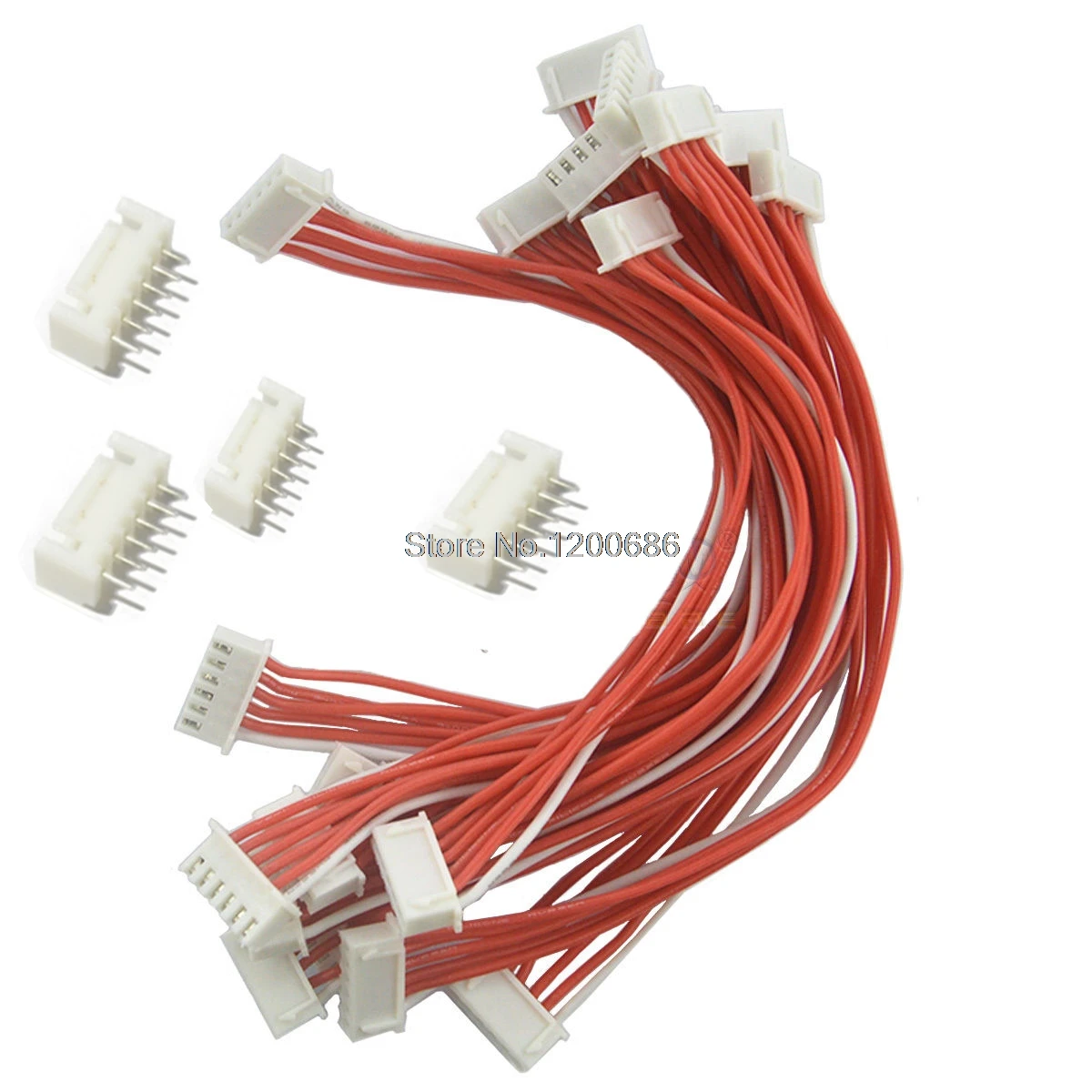 30CM 24AWG 10 PCS 6P Dual End XH2.54 6Pin Female Connector Cable 6 Pin