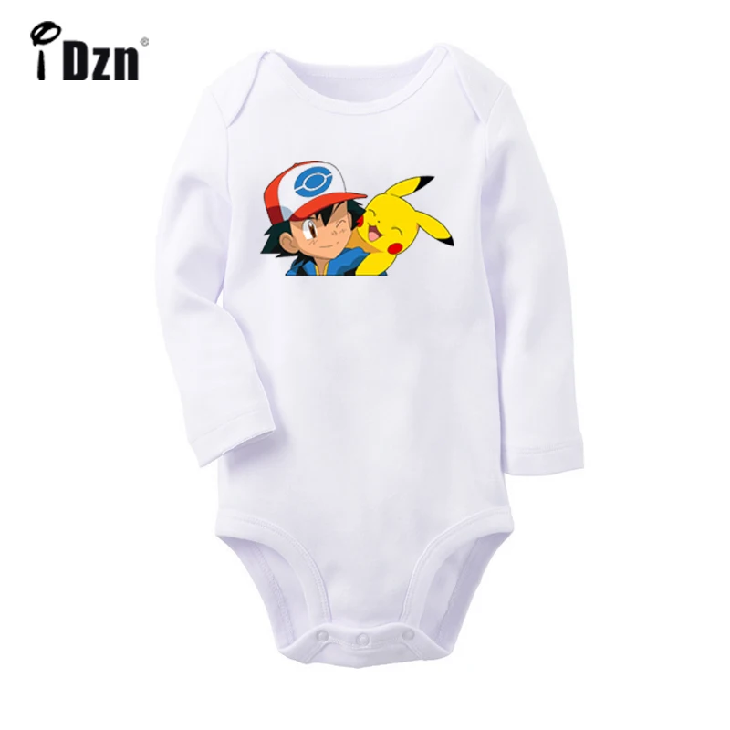 Костюм для новорожденных с рисунком покемона, милого пирата, капитана Пикачу, боди с длинными рукавами для малышей, комбинезон, хлопковая одежда - Цвет: JaBaby571WC