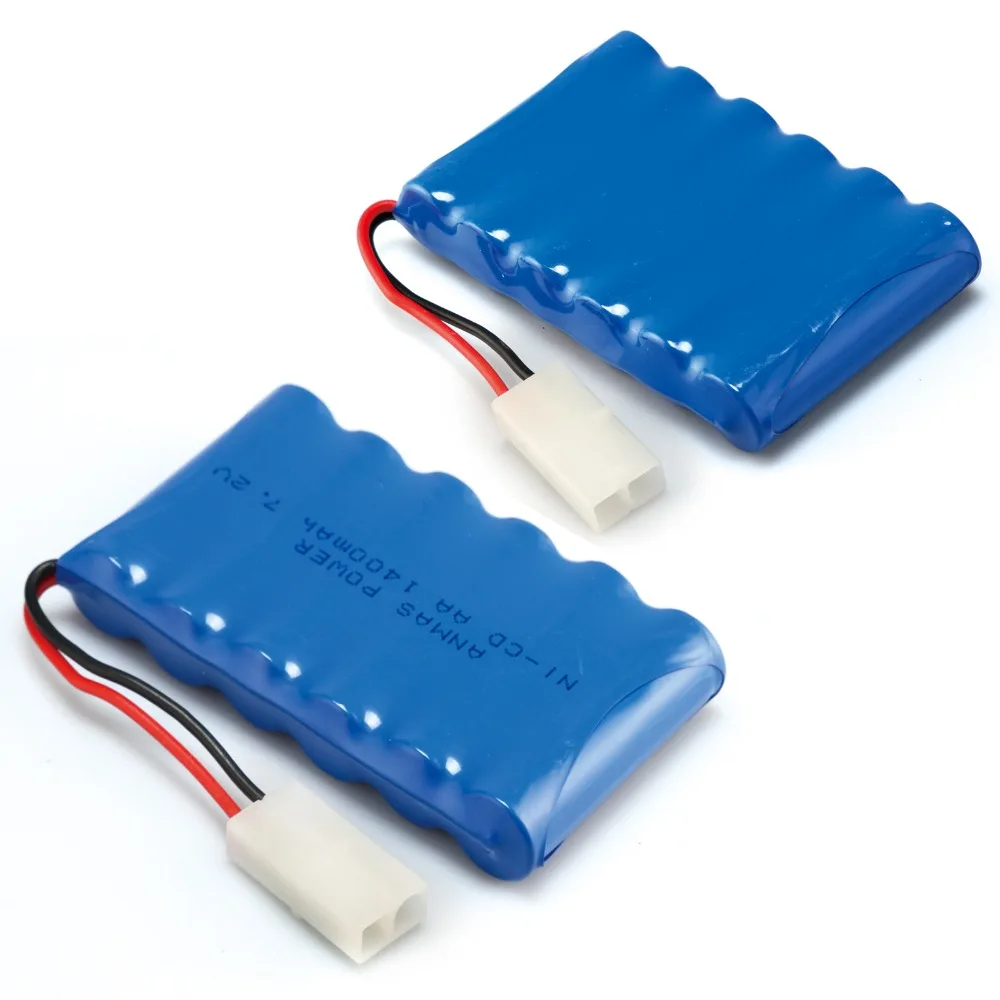 2x Anmas Power Ni-Cd Rechargeable AA Battery Pack 7.2V 1400mAh NICD Batteries Tamiya Plug Pilhas Recarregaveis AA photo