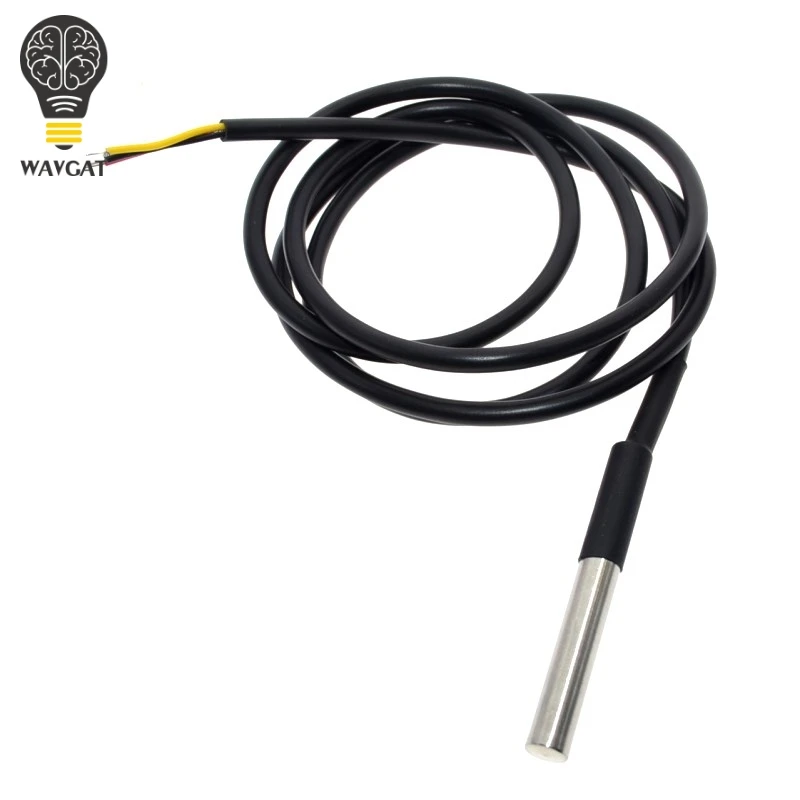 

EQV 1PCS DS1820 Stainless steel package Waterproof DS18b20 temperature probe temperature sensor 18B20 For Arduino