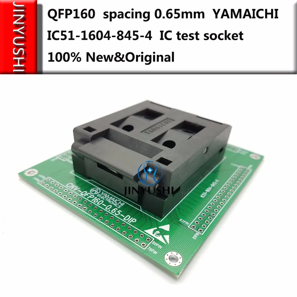 Clamshell QFP160 spacing 0.65mm IC51-1604-845-4 YAMAICHI IC Burning seat Adapter testing seat Test Socket test bench ethernet tracer