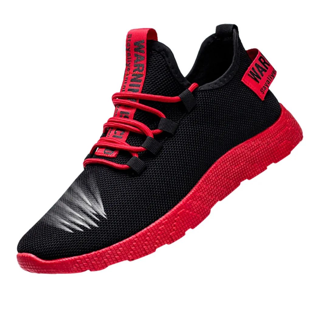 JAYCOSIN мужские кроссовки модные новые мужские летающие тканевые кроссовки туристические ботинки Спортивная обувь для отдыха повседневная обувь JUN11 - Цвет: Red