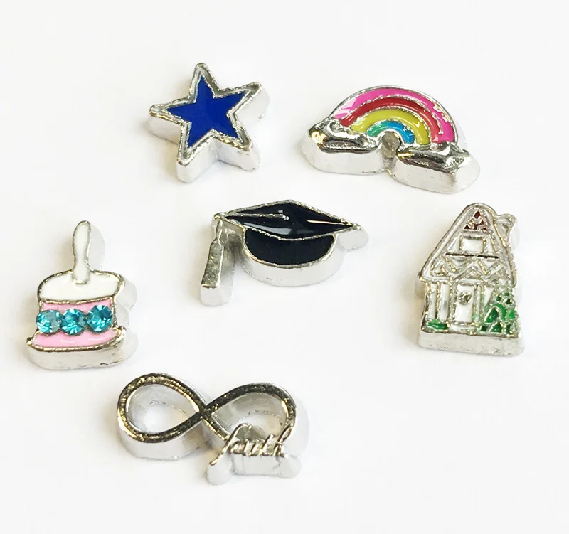 Бесплатная доставка 10 шт. эмалевые Плавающие Подвески подходят для DIY медальоны