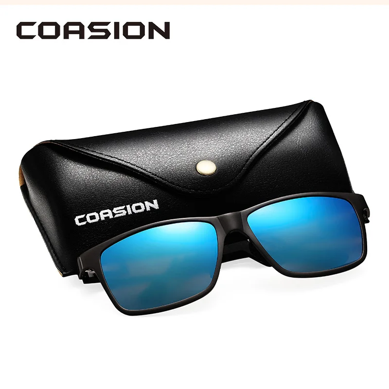 COASION мужские поляризованные солнцезащитные очки из алюминия и магния, солнцезащитные очки для вождения, прямоугольные Оттенки для мужчин, мужские очки CA1241
