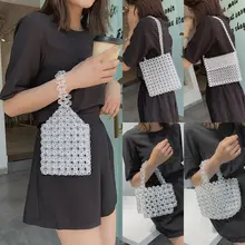 Роскошная прозрачная сумка с кристаллами дизайнерская жемчужная Желейная сумка клатч прозрачная вечерняя сумка мессенджеры Женская сумочка с кристаллами Сумка-тоут