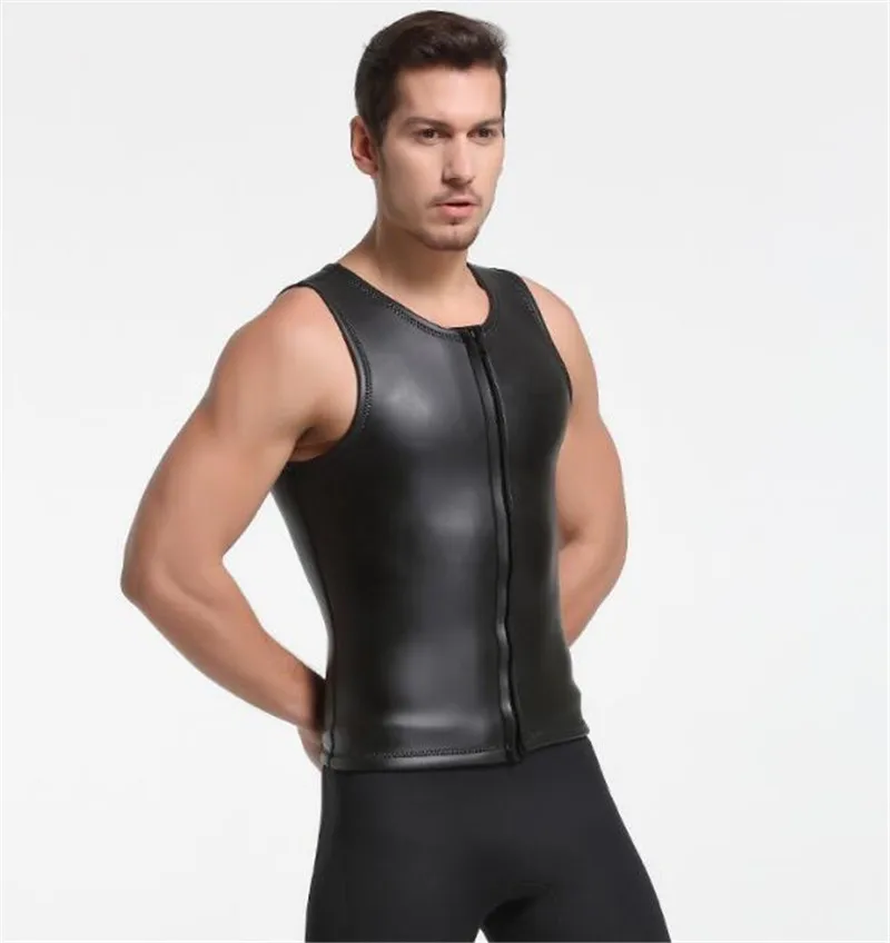 SBART Men 2MM Neoprene Wetsuit Vest Sleeveless Sun Protection Smoothskin Wetsuit Surf Shirt Surfing Diving Suit Jacket