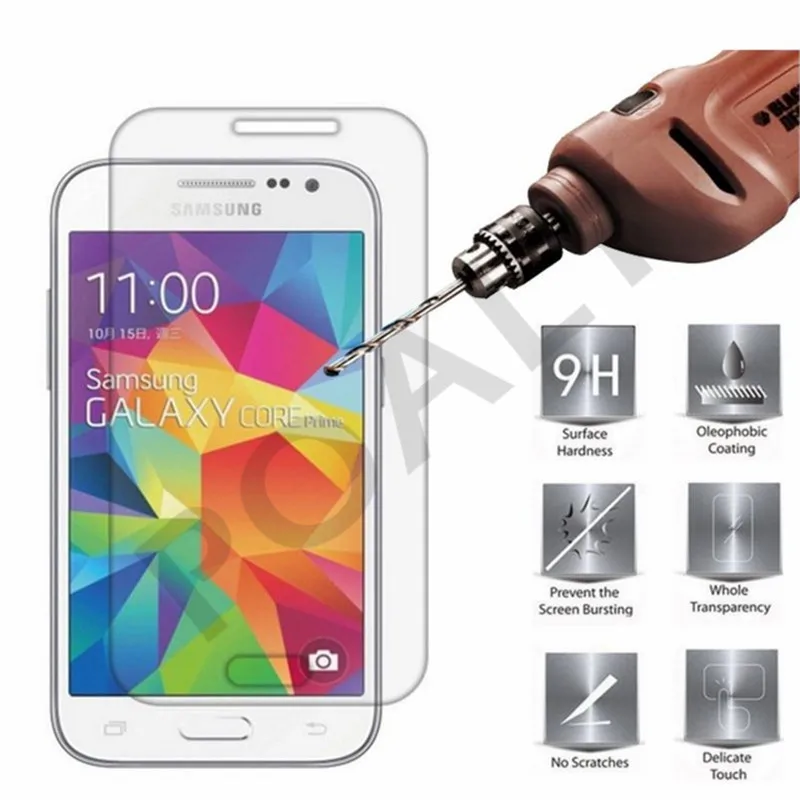 

Tempered Glass Screen Protector For Samsung Galaxy Core Prime G361F G360 G361 G360H G360F Protective Glass Film pelicula de vidr