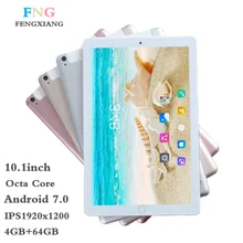 2018 NEW Octa Core 3G 4GLTE Tablet PC 4GB RAM 64GB ROM 1920*1200 Dual Cameras 8MP Android 7.0 Tablets 10 inch Tablet Pcs