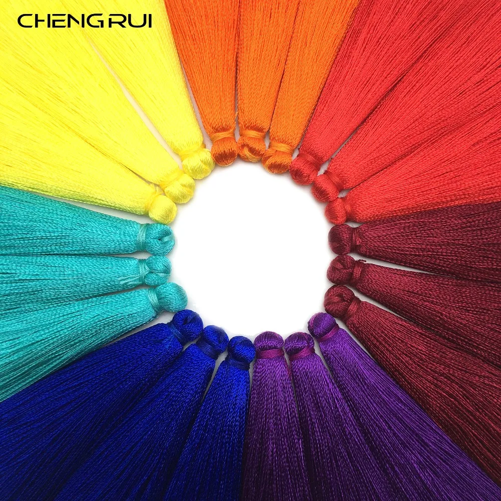 

CHENGRUI L24,6.5cm,Tassel,silk fringe,fringes,trimmings,craft tassels,diy process,fringe curtain,household items,10pcs/bag