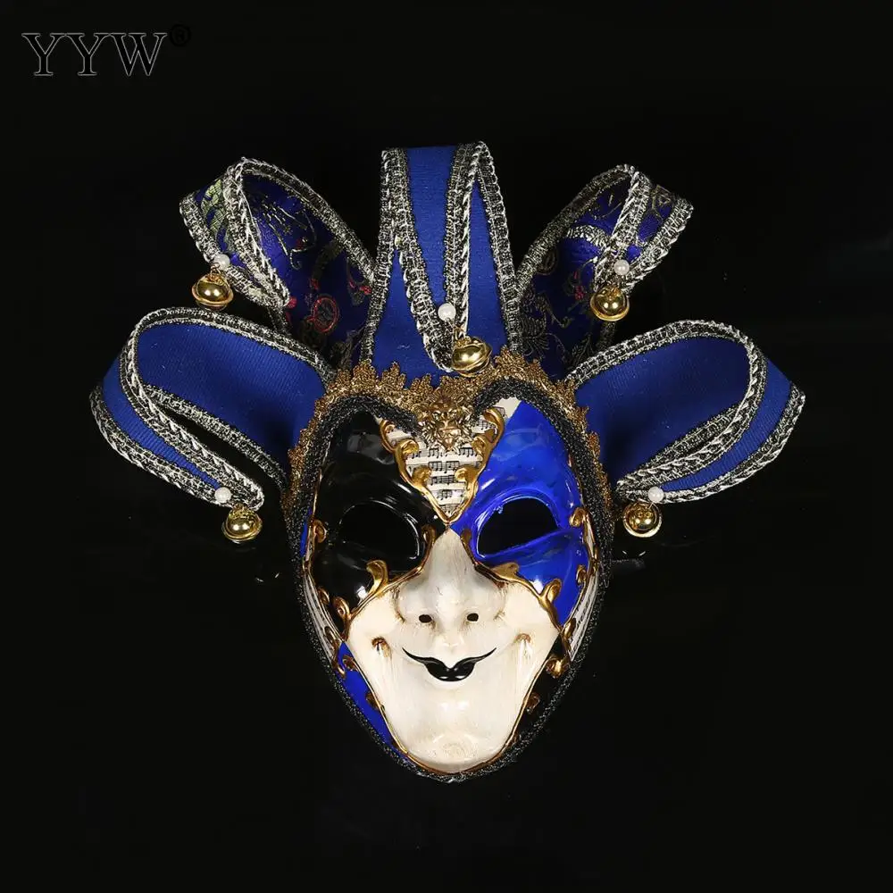 Masquerade Mask Venice Clown Masks For Parties Halloween Venetian Maske Unisex Costume Masque Carnival Masker Drama Jester Decor