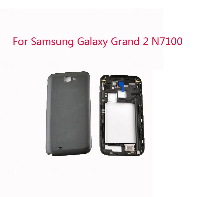 Новинка 100% средняя рамка + Крышка батарейного отсека для SAMSUNG Galaxy Note 2 N7100