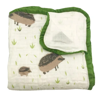 

Four Layer 100% Cotton Muslin Baby Blankets Newborn Swaddling Super Comfy Bedding Blanket Swaddle Wrap Babies