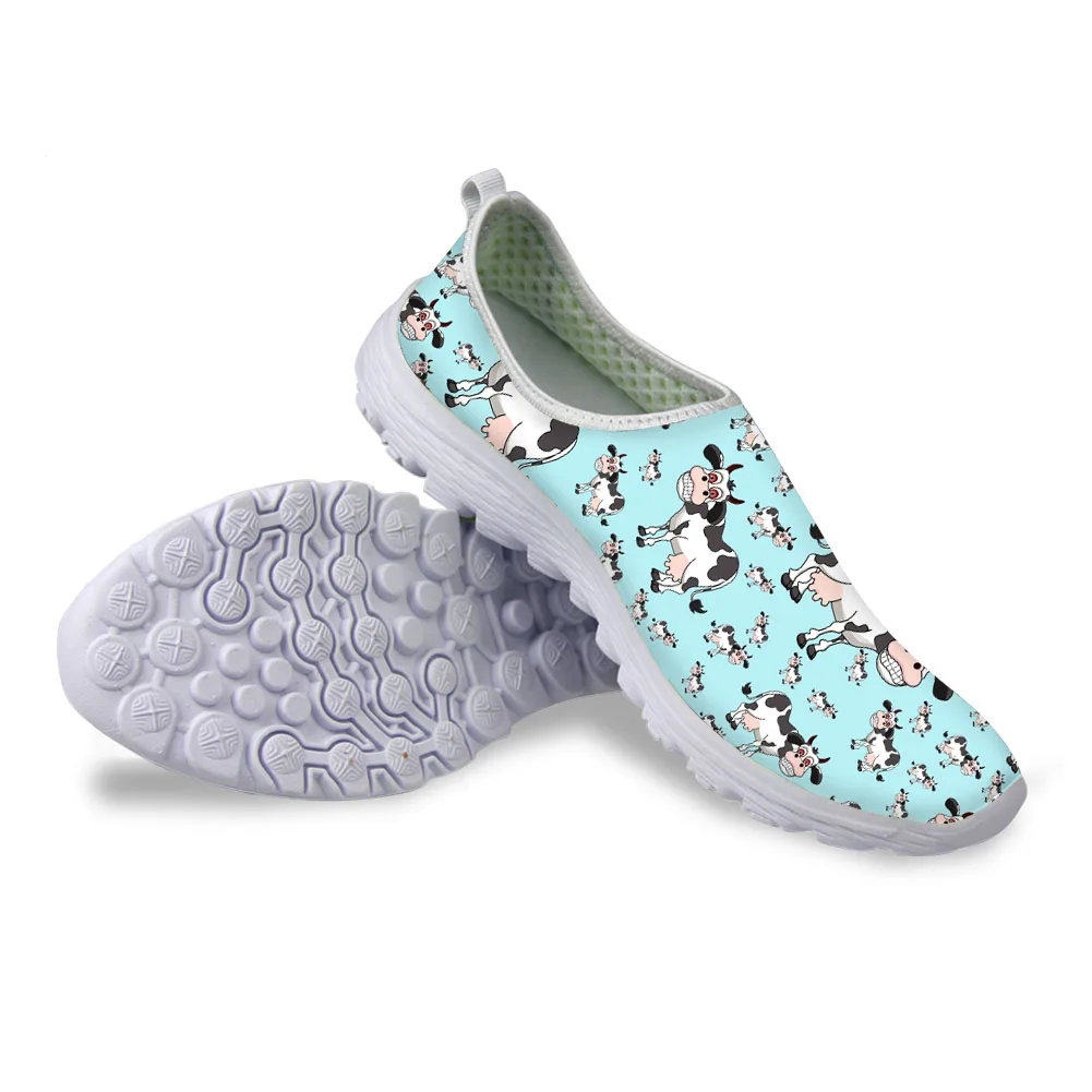 cow print slip on sneakers