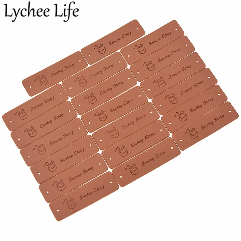 Lychee Life кожаные этикетки ручной работы 20 шт. этикетки с буквенным принтом DIY Одежда швейная ткань моющиеся принадлежности аксессуары - Цвет: 2