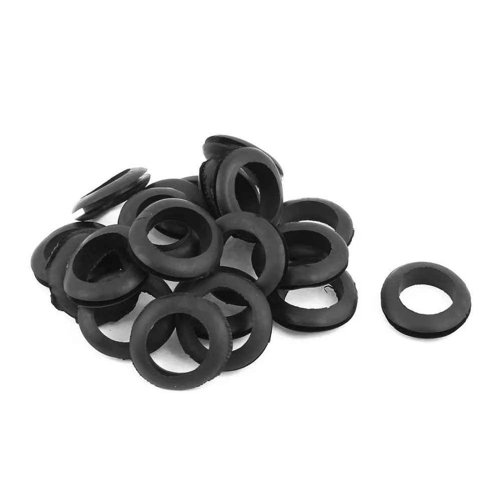 

20 Pieces 25mm Inside Dia. Double Sides Grommets Gasket Wired Cable Protective Rings Board Ring