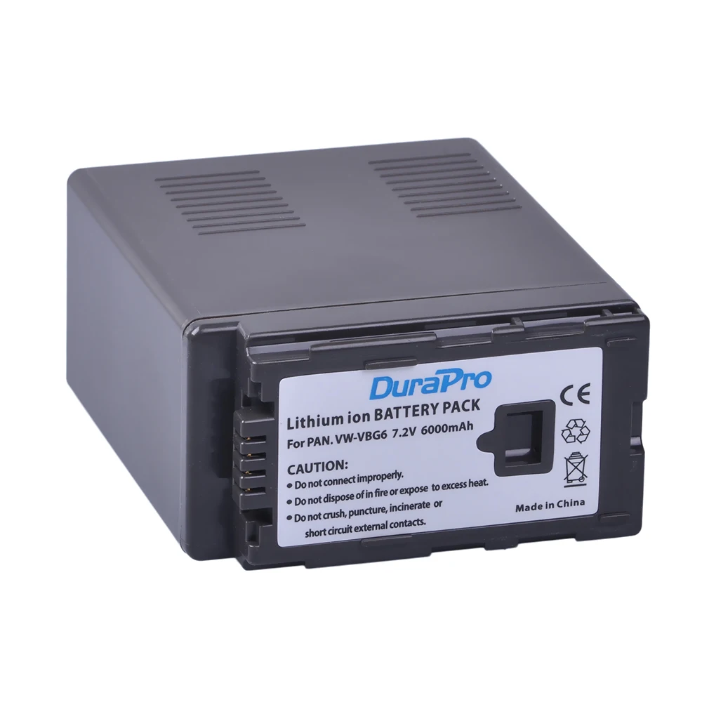 Durapro 1 шт. 6000 мАч VW VBG6 литий ионная батарея аккумуляторная для камеры Panasonic HDC|camera