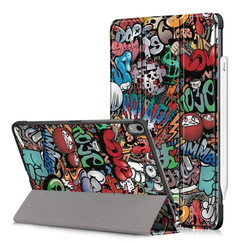 Flip Flower Painted Case for New IPad Pro 11 Release Ultra Slim PU Leather Trifold Stand Cover for IPad Pro 11 Case Fundas - Цвет: 2