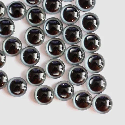 10mm Dragon Eyes Round Glass Cabochon Flatback Photo Dome Accessory Jewelry Finding Pendant Base In Pairs 50pcs/lot K05386 - Цвет: Color 4