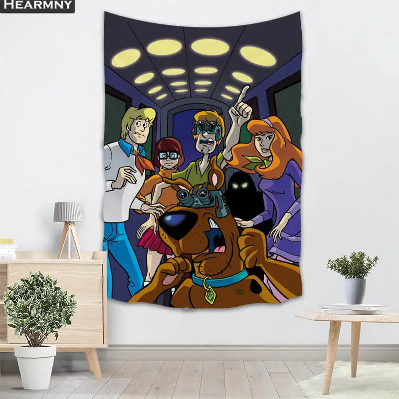 Фоновая ткань valance гобелен настенный подвесной на заказ Scooby Doo спальня гостиная одеяло Йога пляжное полотенце скатерть