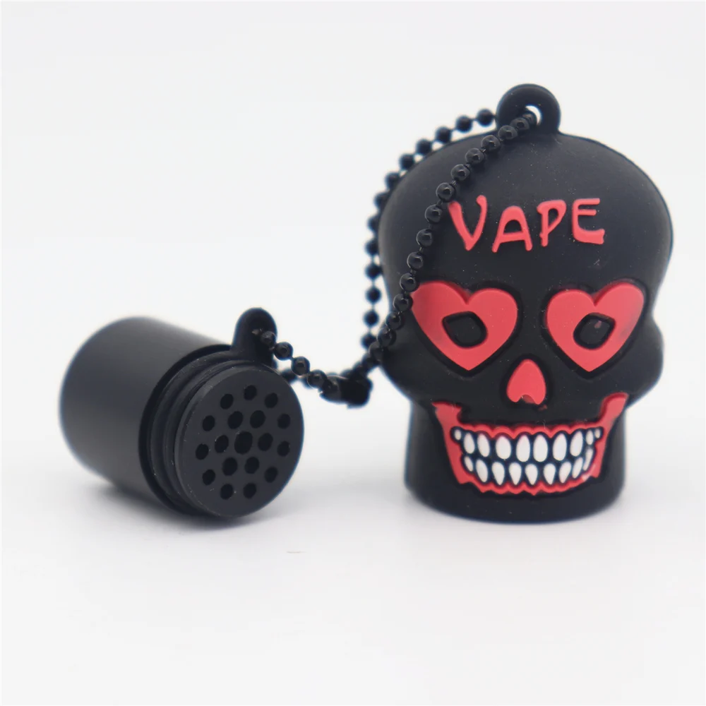 

810 POM With Skull Silicone Dust Cap Drip Tip 810 Anti-explosion Drip Tip with Filter Hole