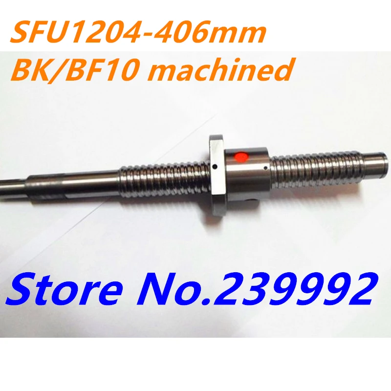 

1204 Ball Screw SFU1204 406mm Rolled Ballscrew with single Ballnut for CNC parts BK10 BF10 machined