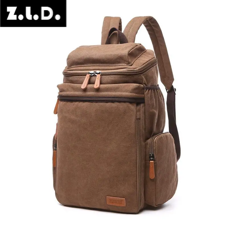 

Z.L.D. Hot new men's and women's backpack fashion brand computer shoulder bag canvas students canvas bag Mochila Masculina