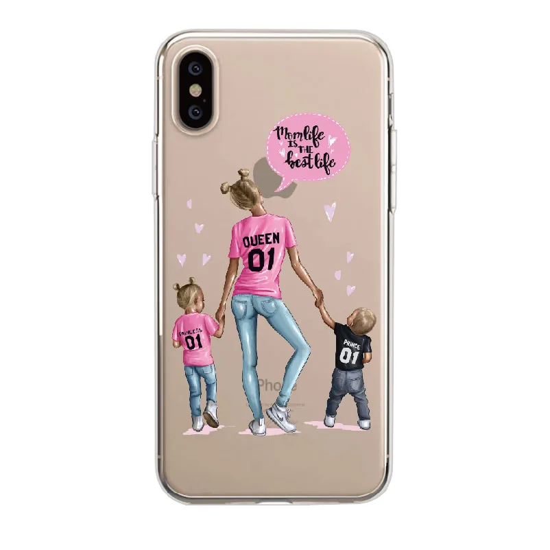 Милый Детский мягкий чехол для телефона с надписью Super Mom Girl Queen Travel Beach чехлы iPhone 11