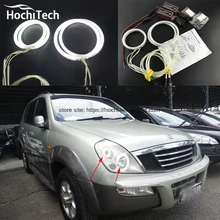 HochiTech белый 6000K CCFL головной светильник Halo Angel Demon Eyes Kit светильник angel eyes для Ssangyong Rexton 2003 2004 2005