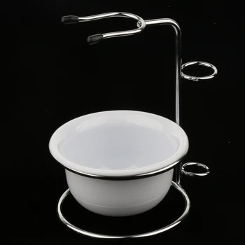 

Durable Iron Alloy Shaving Stand Holder with Plastic Soap Bowl Set for MENS Beard and Facial Skin Care