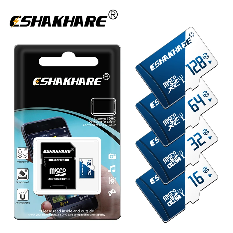 Высокая Скорость Синий Micro SD карты 8 ГБ 16 ГБ 32 ГБ SDHC TF флэш-карты Class 10 Flash 64 ГБ карты памяти SDXC 4 ГБ картао де memoria