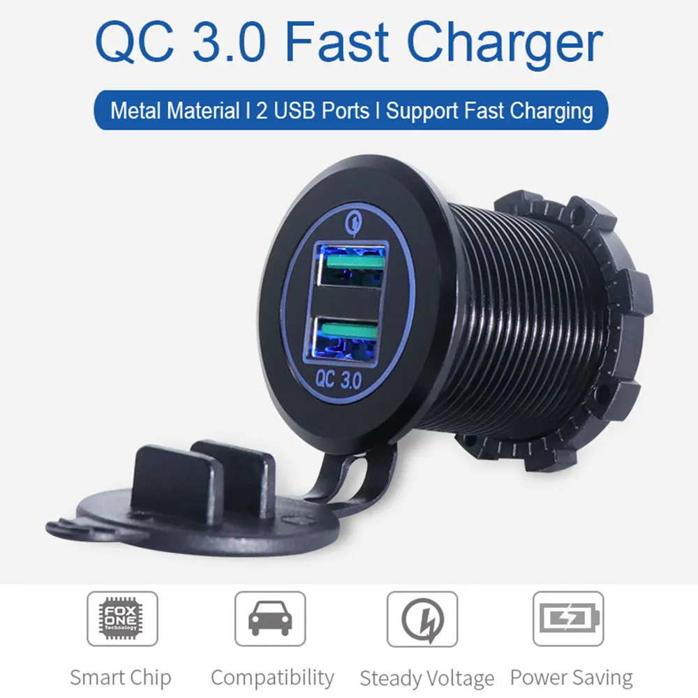 KISSCASE Universal Car Charger For iphone X 7 Dual USB Fast Charging Smasung Cigarette Lighter Metal Phone Chargers | Мобильные