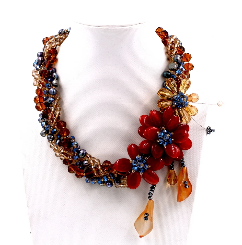 Женское винтажное ожерелье с пресноводным жемчугом 2017|vintage jewelry|brand jewelryjewelry brand |