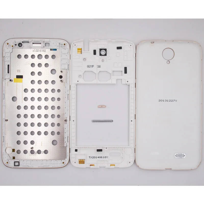 BaanSam lcd передняя рамка средняя рамка Батарейная дверь задняя крышка корпус чехол для lenovo A850 5,5 дюймов с кнопками громкости питания
