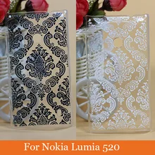 Funda moderna con diseño de Paisley para Nokia Lumia 520 525 526 Freeshipping para teléfono móvil Nokia 520 525 funda trasera(China)