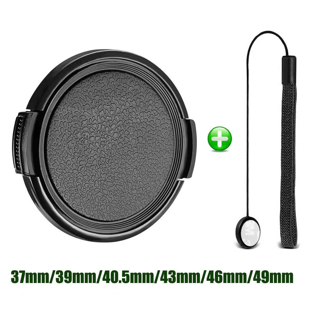 Camera Lens Cap Protection Cover 37MM 39MM 40.5mm 43MM 46MM 49MM with Anti-lost Rope Snap on for Canon Nikon Sony Accessories |