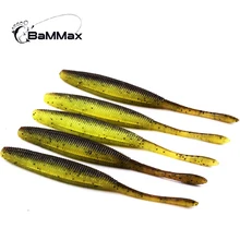 Bammax Fishing Lure 5pcs/lot 3.5g 9.5cm Soft Worm Lures Minnow Swimbaits Silicone Soft Bait Artificial Fly Fishing Tackle pesca