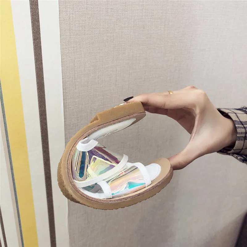 Лидер продаж модные женские шлепанцы с лазером коллекция 2019 года Летние