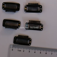 Сделано в Южной Корее 20 шт./лот черный цвет 9-зубы большой Заколки для волос парики без повреждения кутикулы на клипе удлинители Заколки для волос